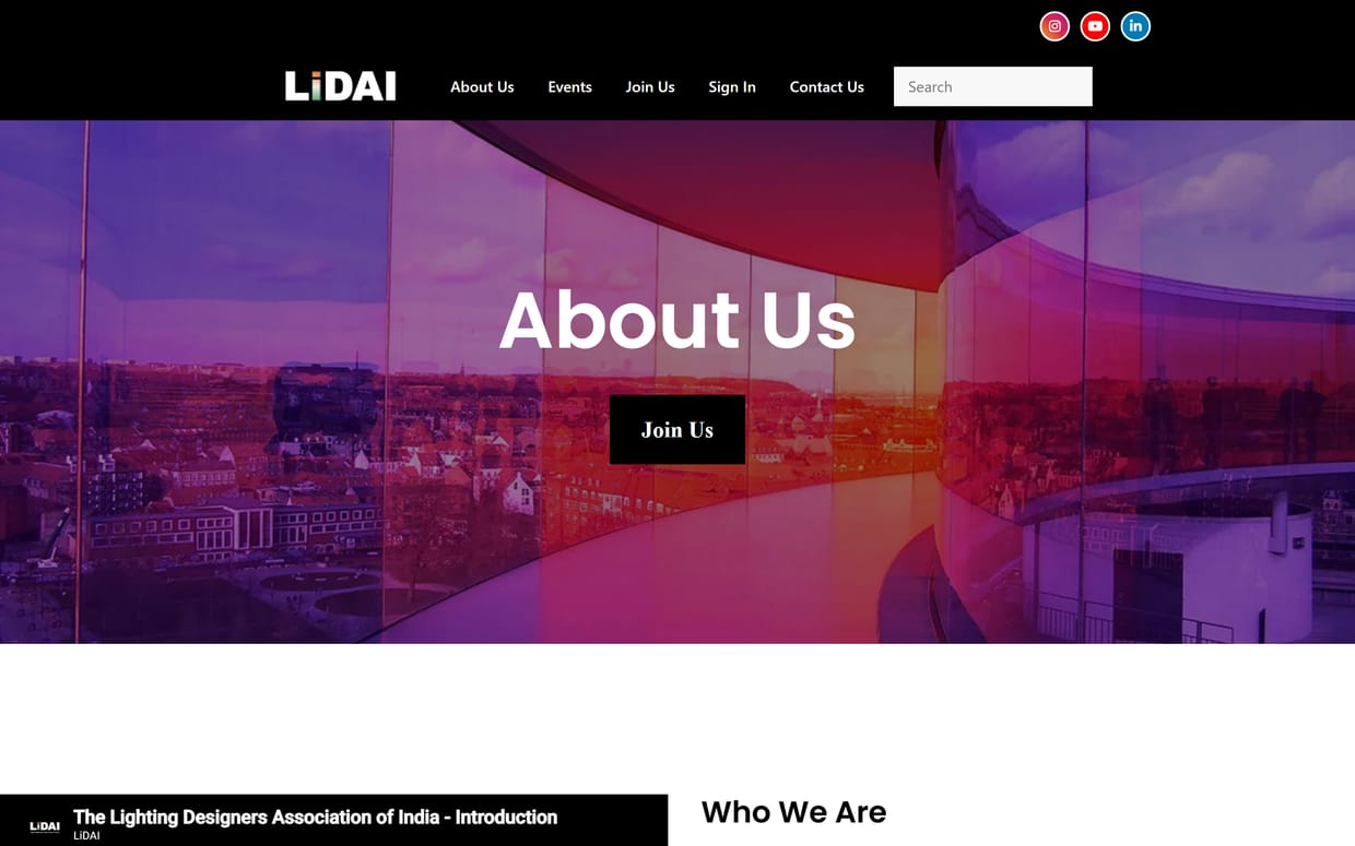 LiDAI interior page: About us